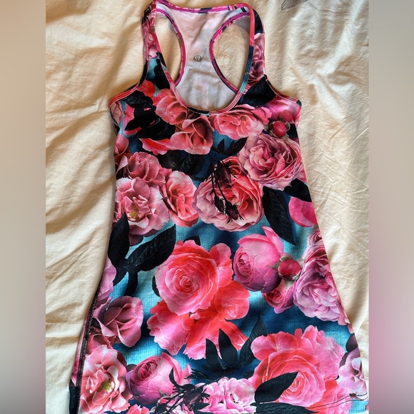 lululemon athletica Tops - NWOT lululemon athletica Pink Floral Racerback Tank Top